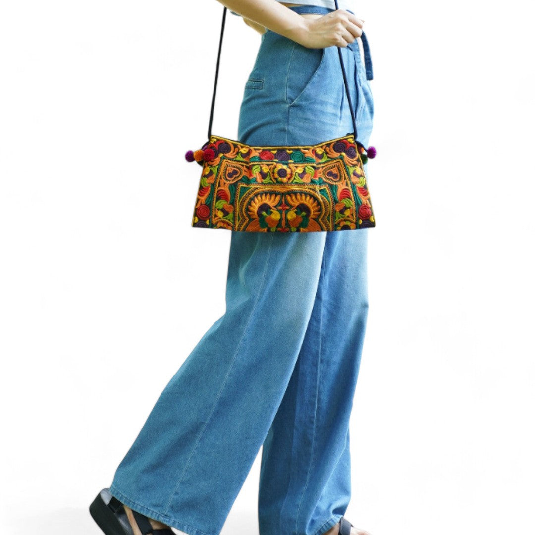 Embroidery Crossbody Bag