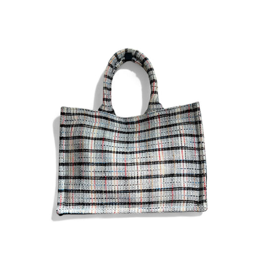 Book Tote Bag - White Tweed